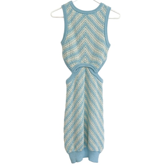 For Love and Lemons Corina Cut Out Mini Dress Blue (Flawed) - Picture 7 of 10